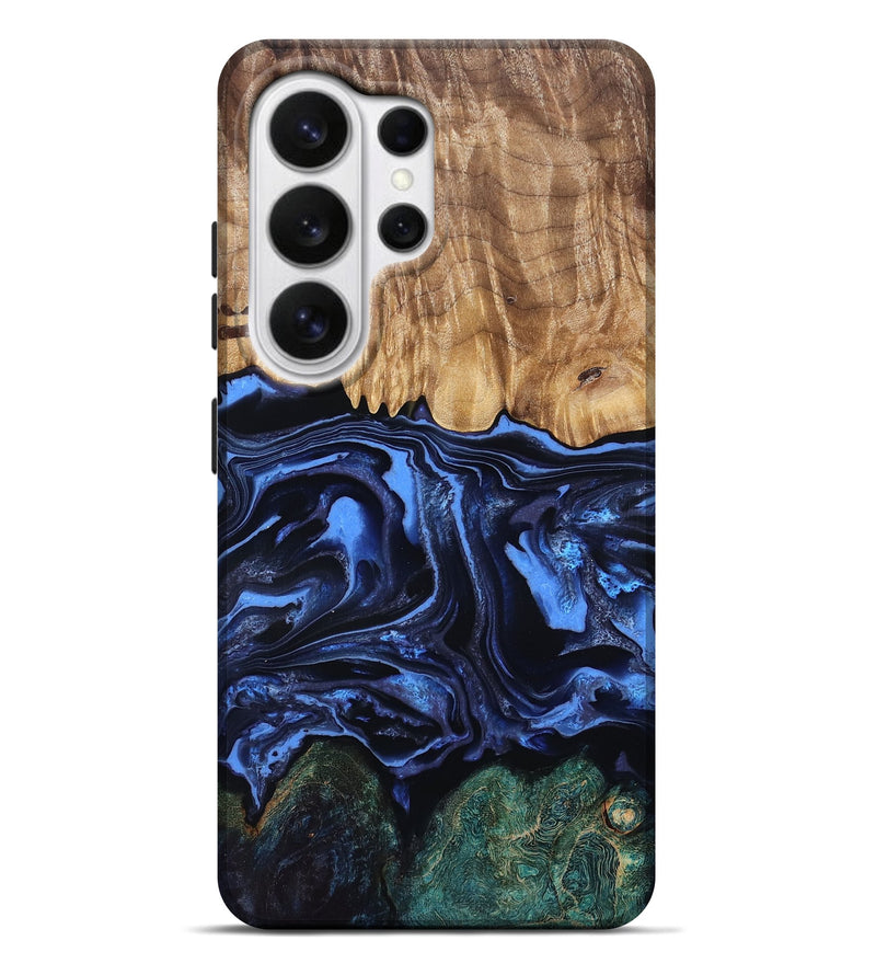 Galaxy S26 Ultra Wood Live Edge Phone Case - Shmuel (Blue, 829807)