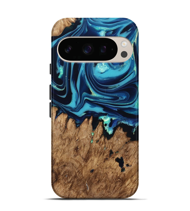 Pixel 10 Wood Live Edge Phone Case - Rosina (Blue, 829809)