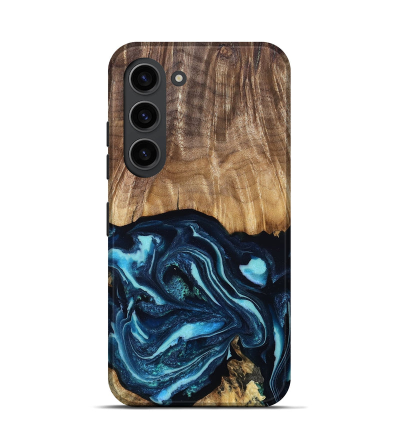 Galaxy S23 Wood Live Edge Phone Case - Chantel (Blue, 829810)