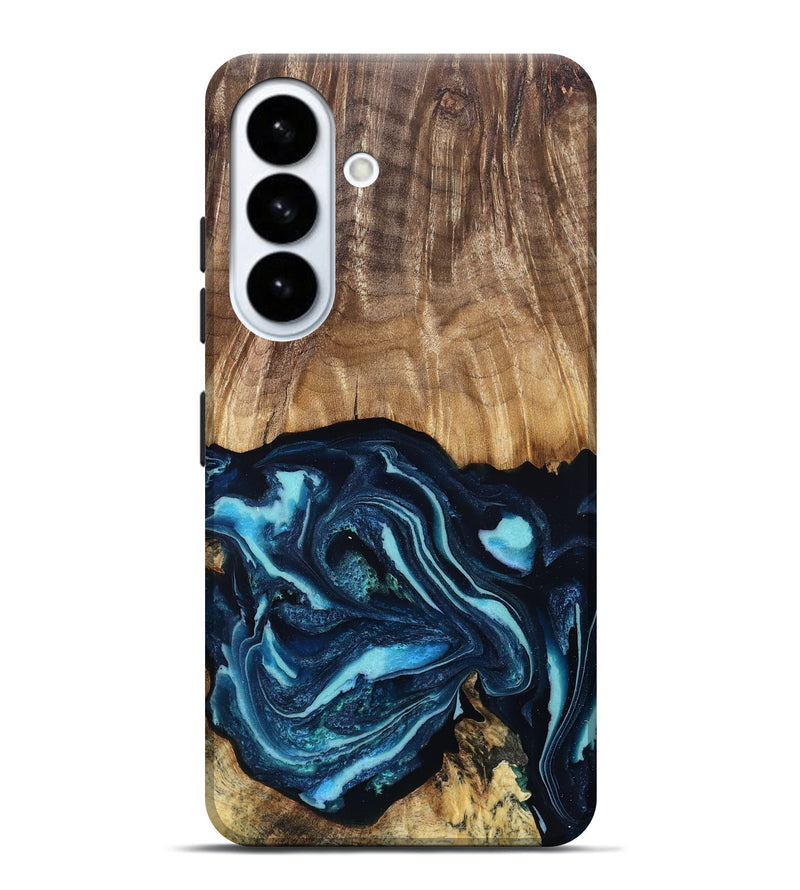 Galaxy S26 Plus Wood Live Edge Phone Case - Chantel (Blue, 829810)