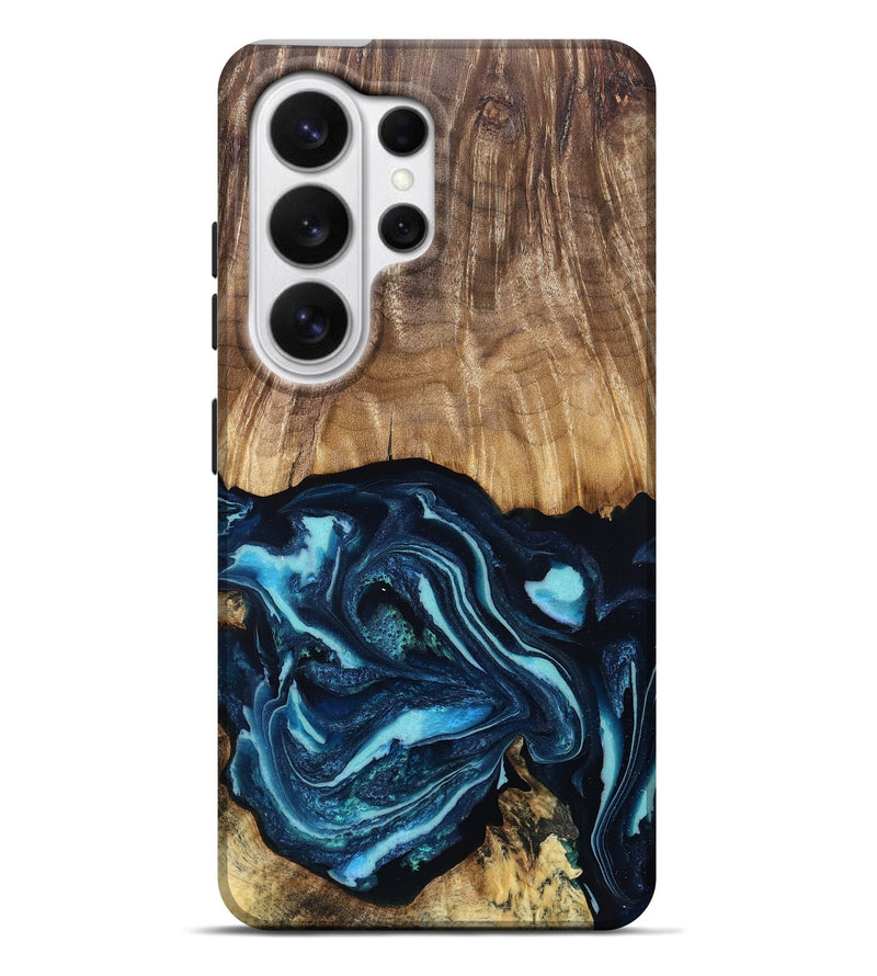Galaxy S26 Ultra Wood Live Edge Phone Case - Chantel (Blue, 829810)