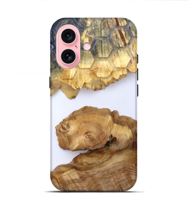 iPhone 16 Wood Live Edge Phone Case - Ouida (Clear, 829812)