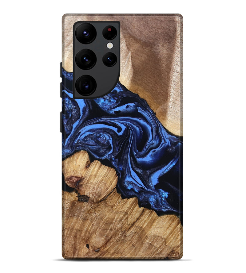 Galaxy S22 Ultra Wood Live Edge Phone Case - Sarai (Blue, 829813)