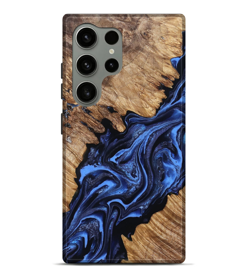 Galaxy S24 Ultra Wood Live Edge Phone Case - Emery (Blue, 829814)