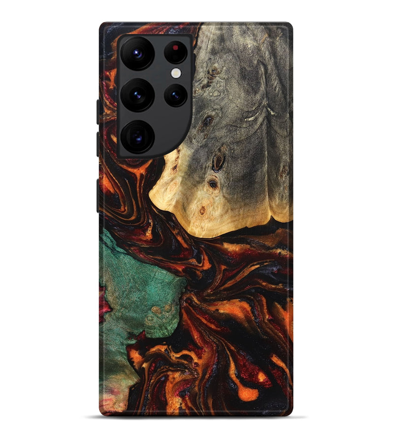 Galaxy S22 Ultra Wood Live Edge Phone Case - Madie (Red, 829820)