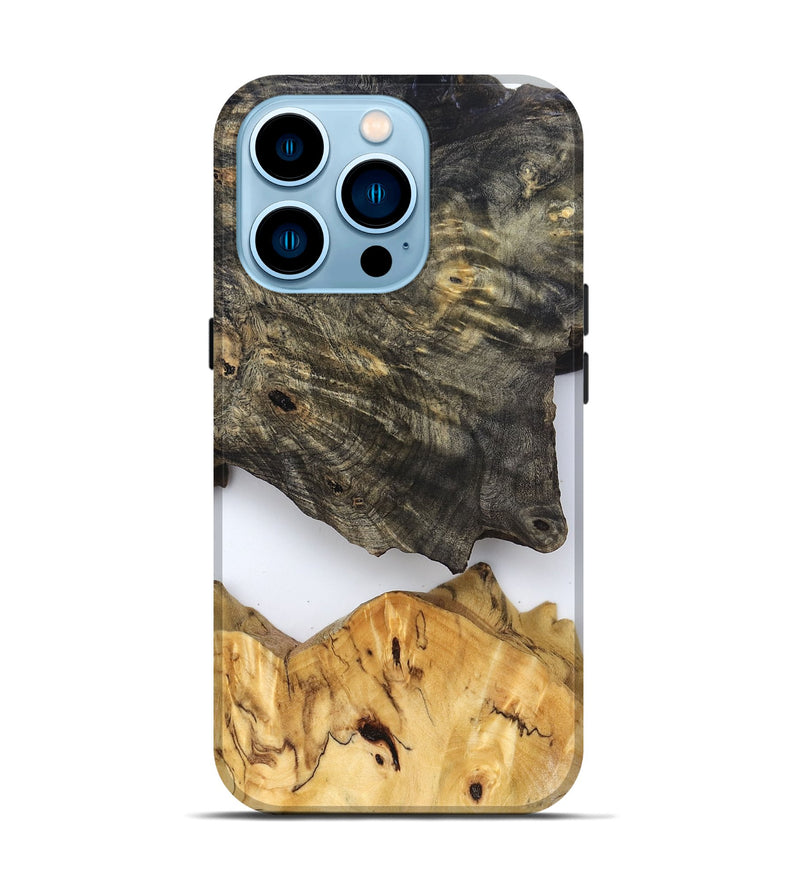iPhone 14 Pro Wood Live Edge Phone Case - Teena (Clear, 829822)