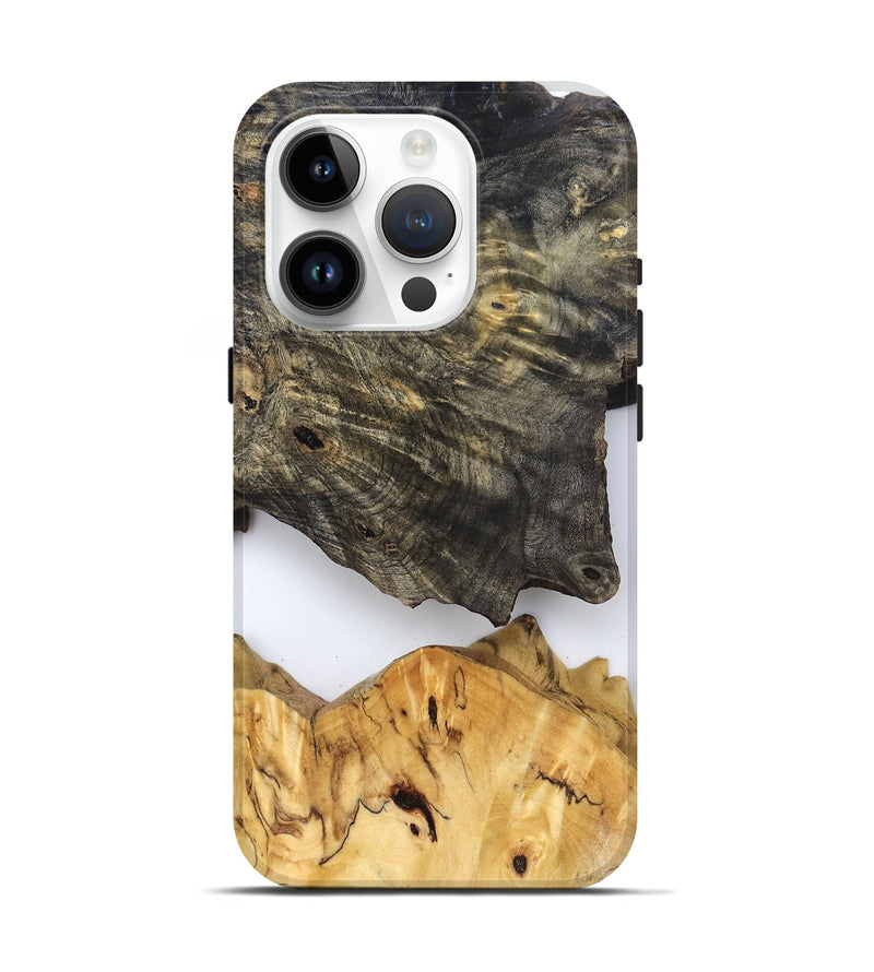 iPhone 15 Pro Wood Live Edge Phone Case - Teena (Clear, 829822)
