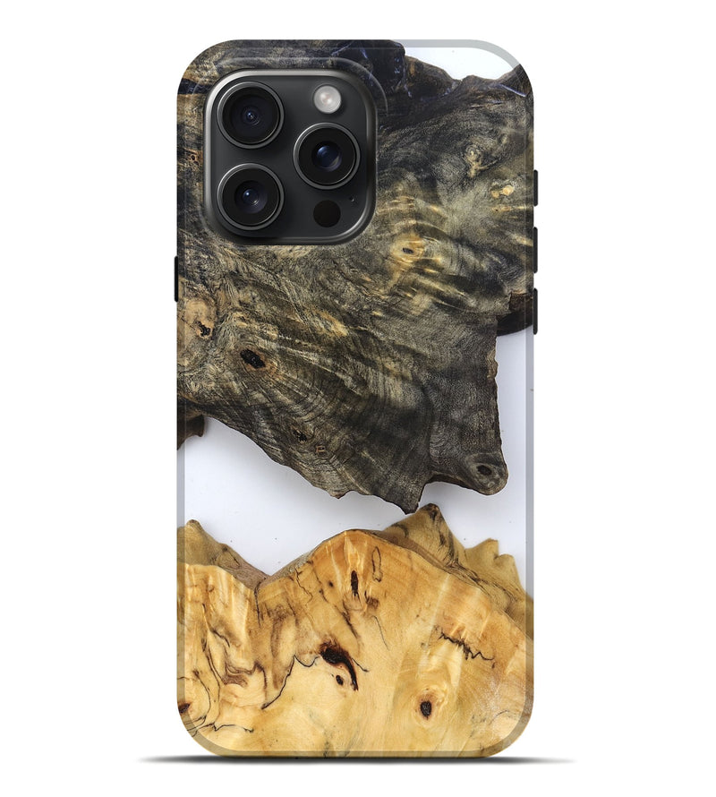 iPhone 16 Pro Max Wood Live Edge Phone Case - Teena (Clear, 829822)