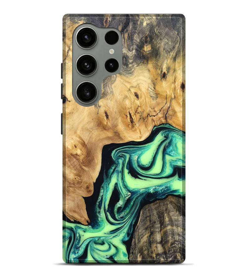 Galaxy S24 Ultra Wood Live Edge Phone Case - Mikael (Green, 829824)