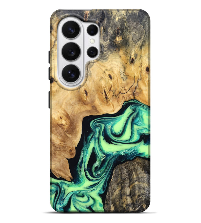 Galaxy S26 Ultra Wood Live Edge Phone Case - Mikael (Green, 829824)