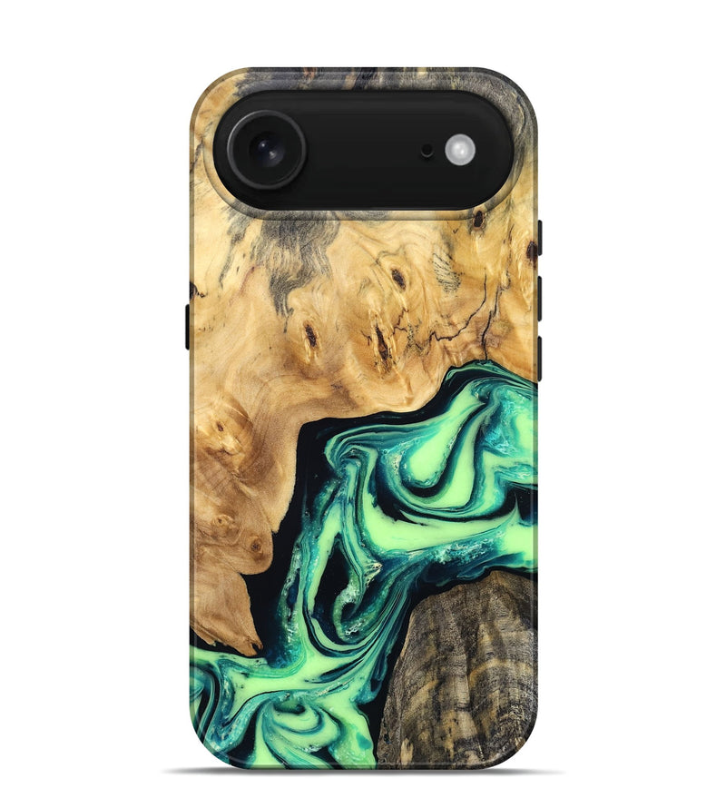 iPhone 17 Air Wood Live Edge Phone Case - Mikael (Green, 829824)