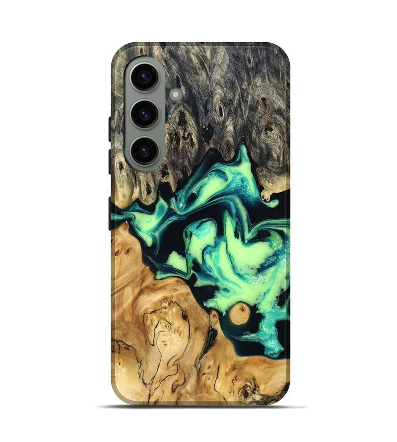 Galaxy S24 Wood Live Edge Phone Case - Tony (Green, 829825)