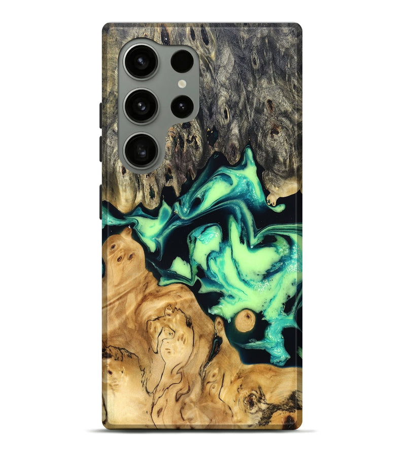 Galaxy S24 Ultra Wood Live Edge Phone Case - Tony (Green, 829825)