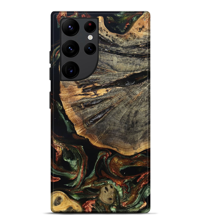 Galaxy S22 Ultra Wood Live Edge Phone Case - Rogers (Green, 829826)