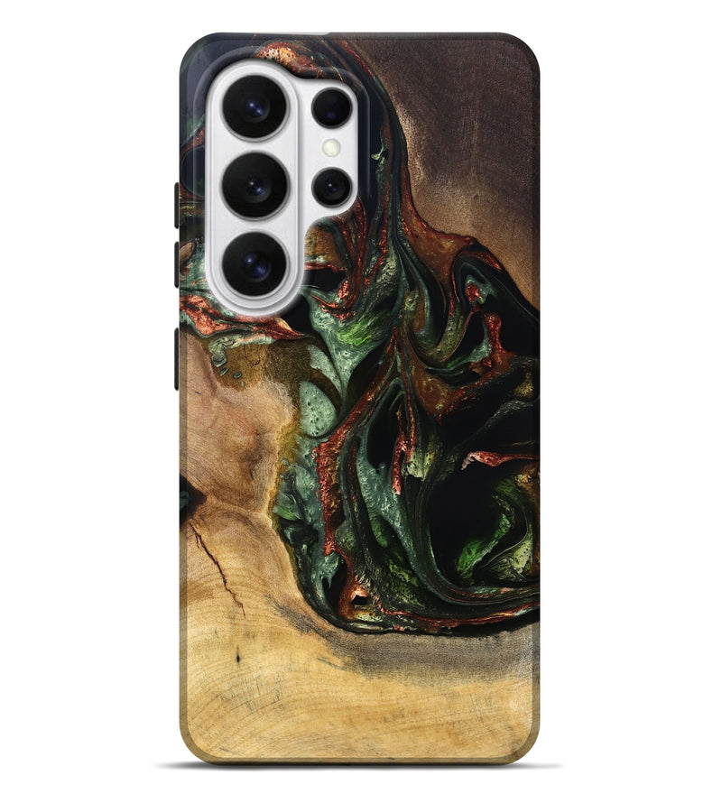 Galaxy S26 Ultra Wood Live Edge Phone Case - Mikala (Green, 829829)
