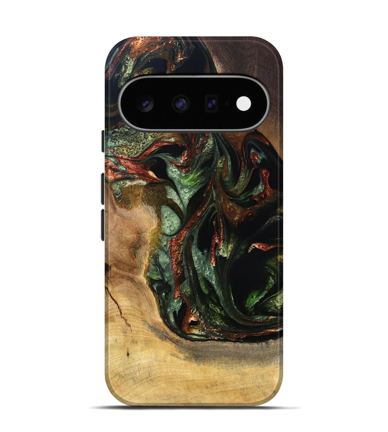 Pixel 11 Wood Live Edge Phone Case - Mikala (Green, 829829)