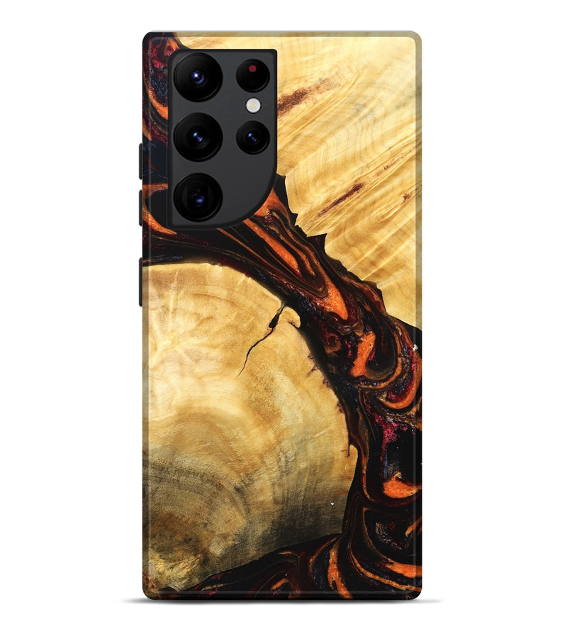 Galaxy S22 Ultra Wood Live Edge Phone Case - Richard (Red, 829837)