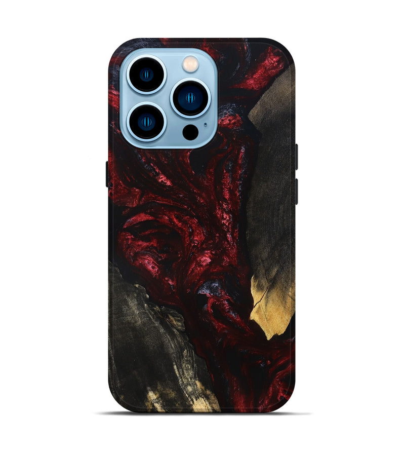 iPhone 14 Pro Wood Live Edge Phone Case - Kieran (Red, 829838)