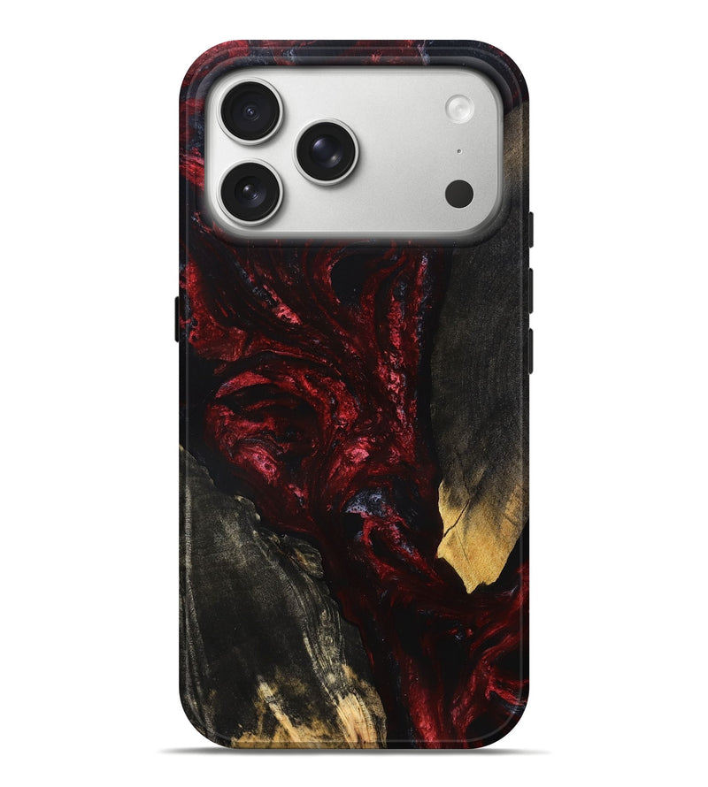 iPhone 17 Pro Max Wood Live Edge Phone Case - Kieran (Red, 829838)