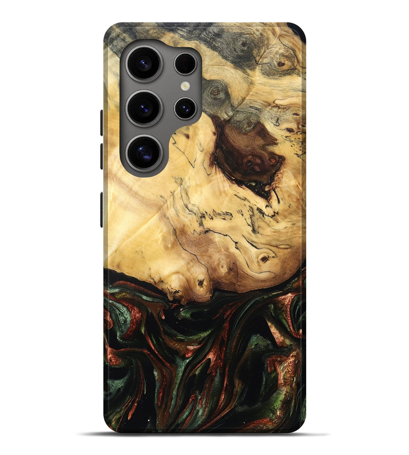 Galaxy S25 Ultra Wood Live Edge Phone Case - Aron (Green, 829840)
