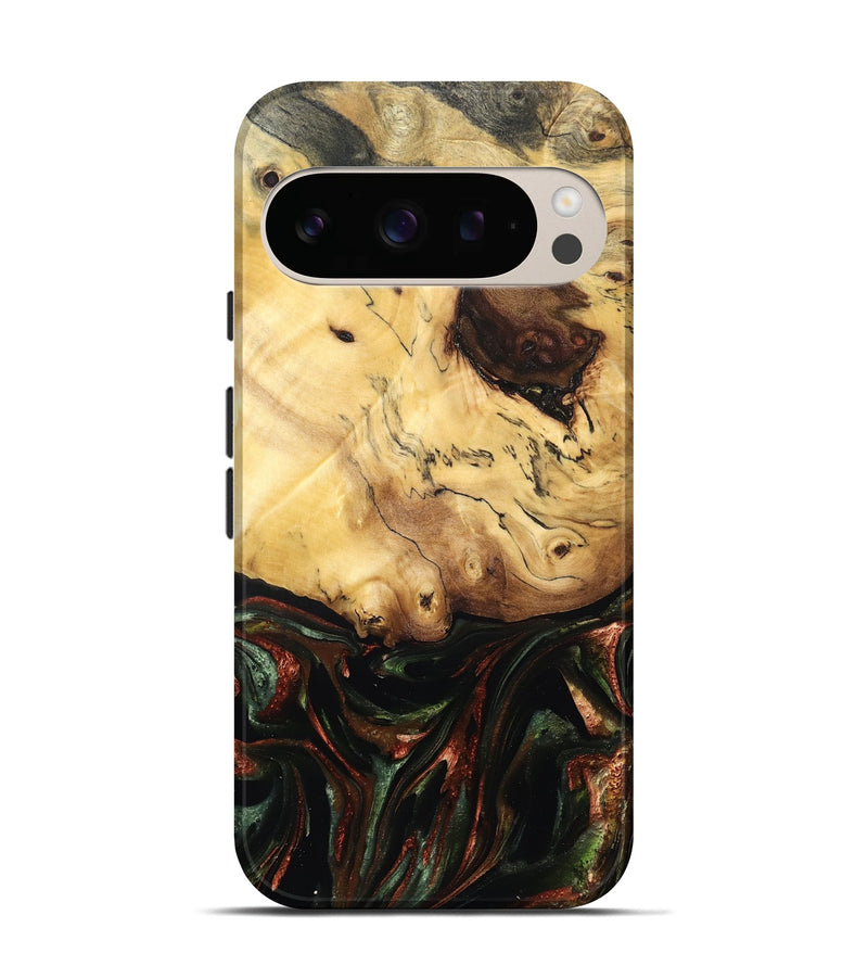 Pixel 10 Pro Wood Live Edge Phone Case - Aron (Green, 829840)
