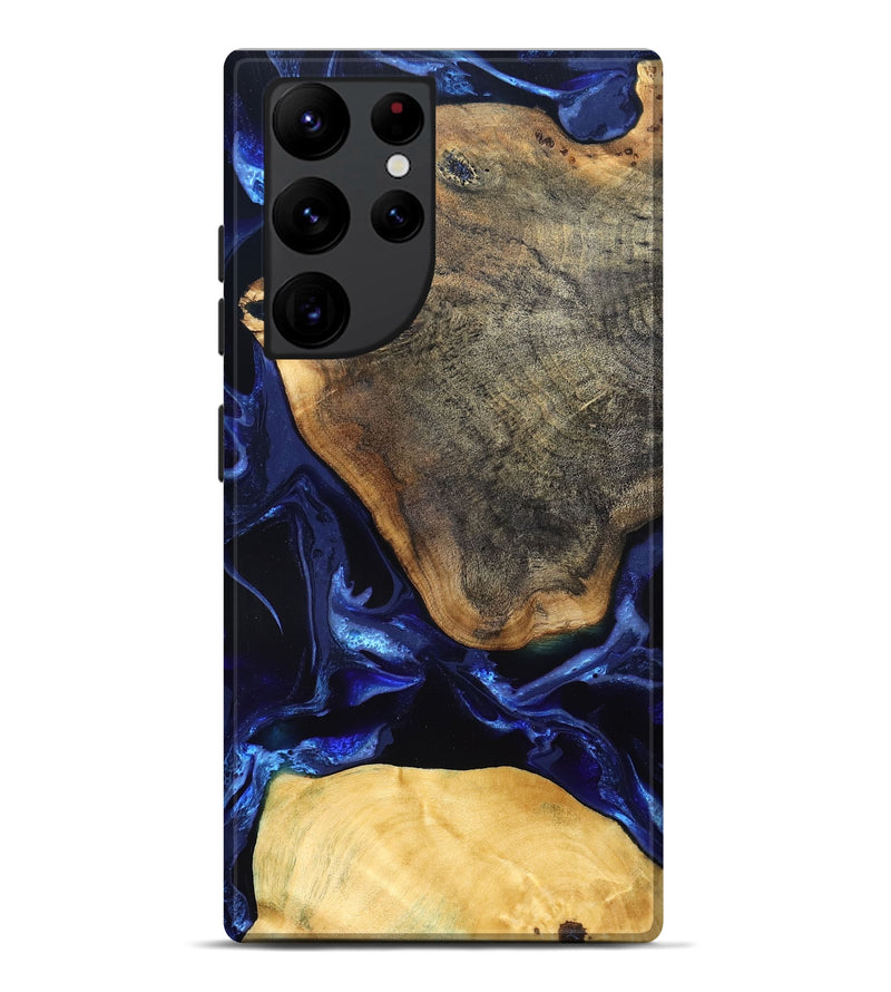 Galaxy S22 Ultra Wood Live Edge Phone Case - Coretta (Blue, 829841)