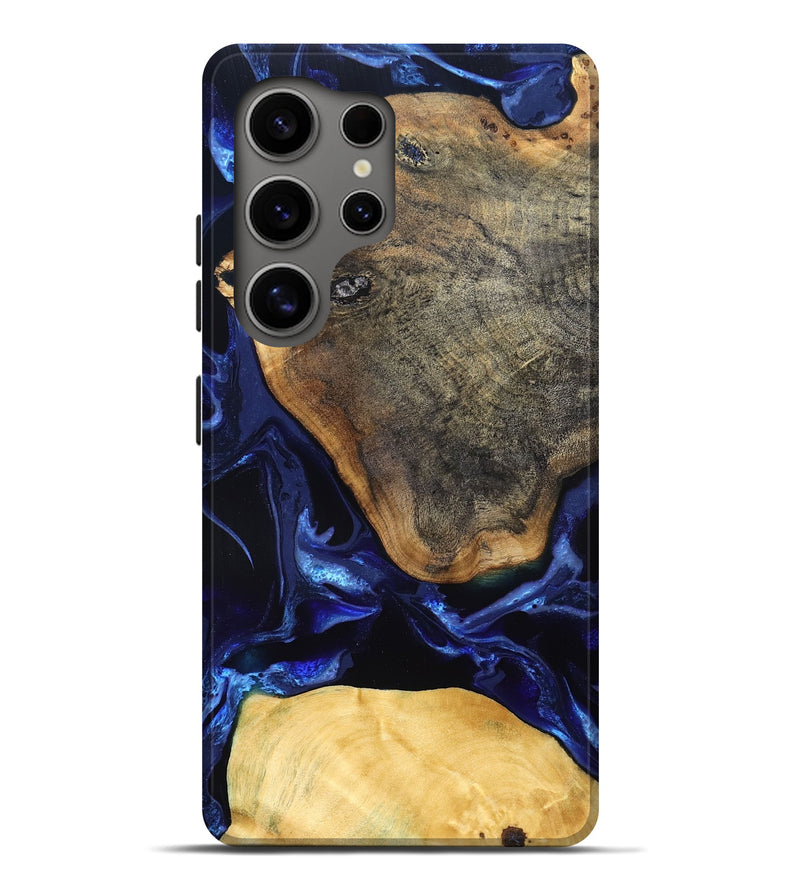 Galaxy S25 Ultra Wood Live Edge Phone Case - Coretta (Blue, 829841)