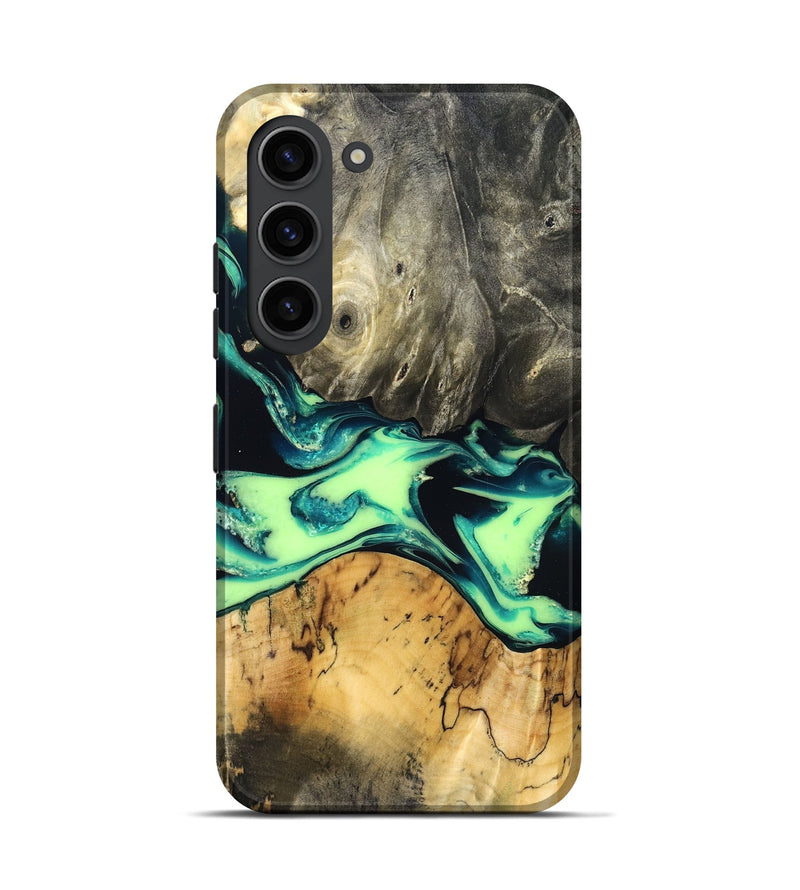 Galaxy S23 Wood Live Edge Phone Case - Jacklyn (Green, 829846)