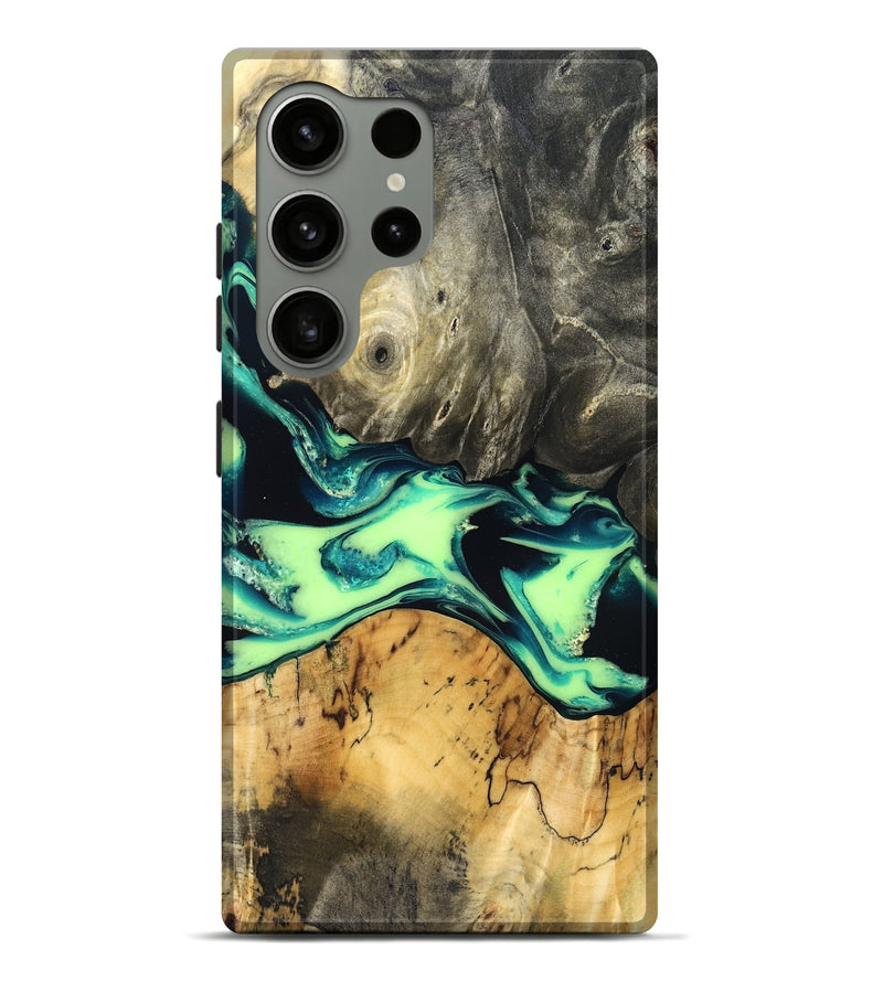 Galaxy S24 Ultra Wood Live Edge Phone Case - Jacklyn (Green, 829846)