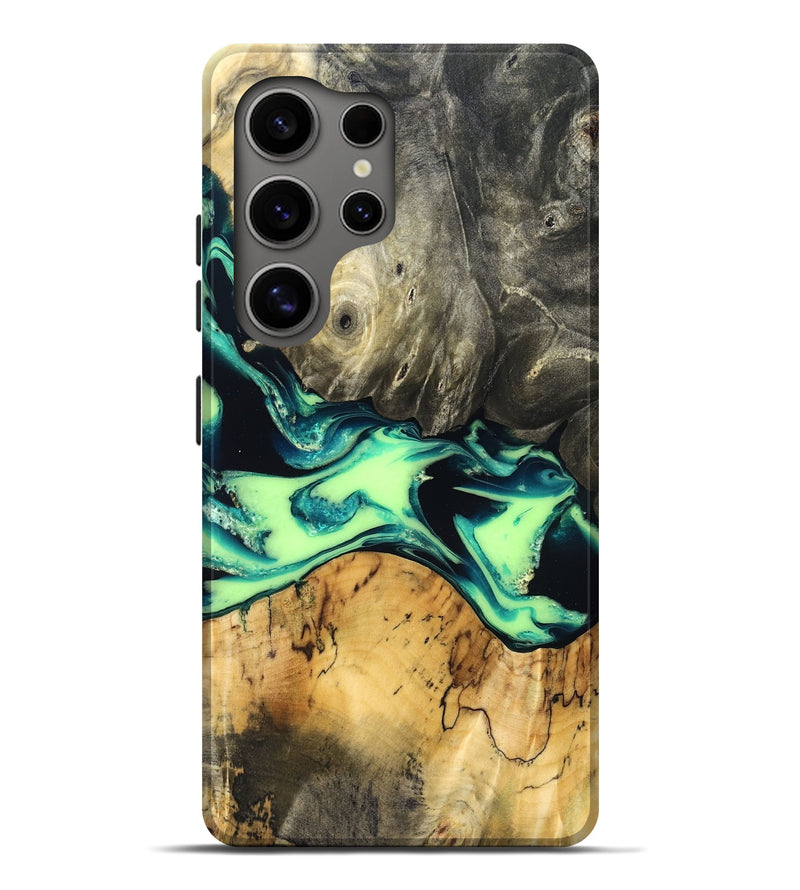 Galaxy S25 Ultra Wood Live Edge Phone Case - Jacklyn (Green, 829846)