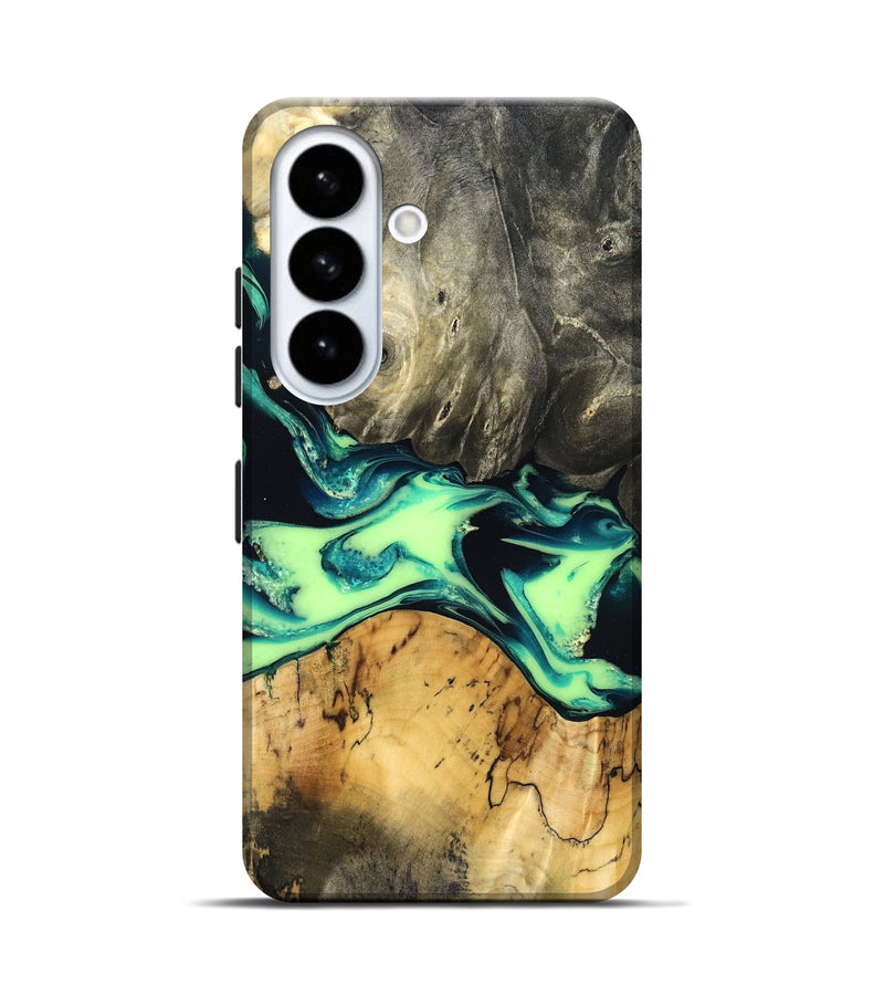 Galaxy S26 Wood Live Edge Phone Case - Jacklyn (Green, 829846)