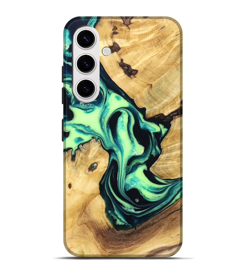 Galaxy S25 Plus Wood Live Edge Phone Case - Kira (Green, 829847)