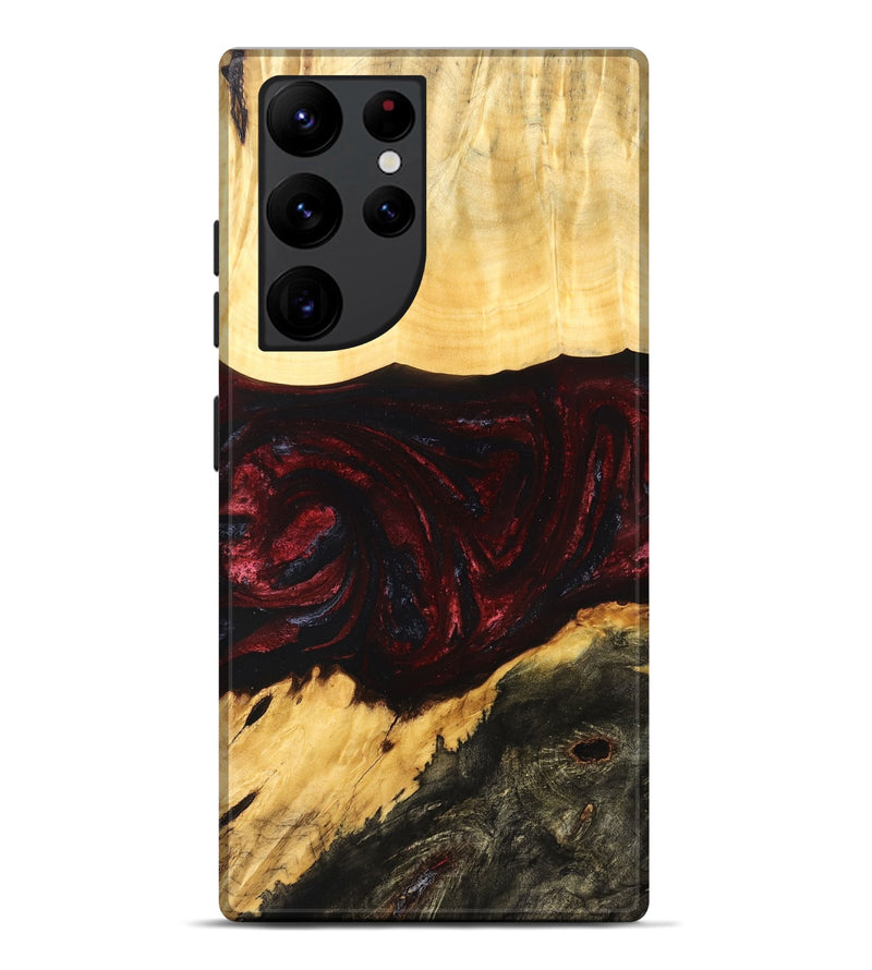 Galaxy S22 Ultra Wood Live Edge Phone Case - Adell (Red, 829848)