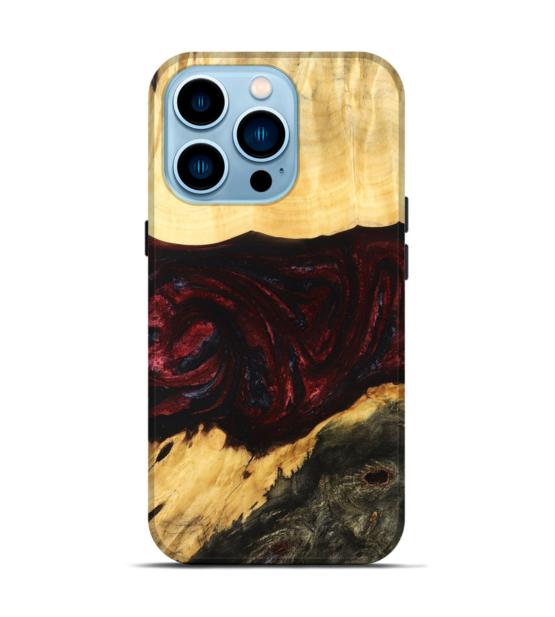 iPhone 14 Pro Wood Live Edge Phone Case - Adell (Red, 829848)