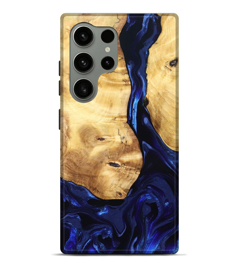 Galaxy S24 Ultra Wood Live Edge Phone Case - Tayla (Blue, 829853)