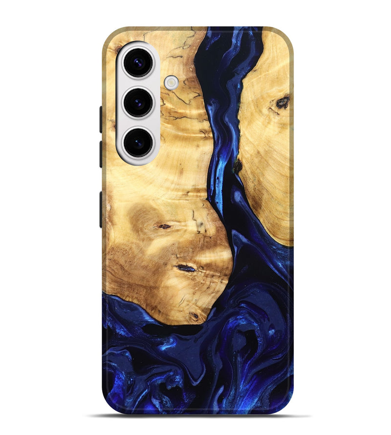 Galaxy S25 Plus Wood Live Edge Phone Case - Tayla (Blue, 829853)