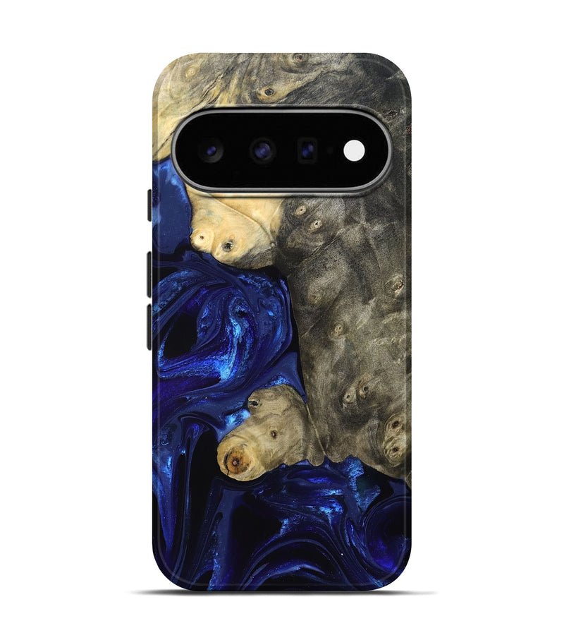 Pixel 11 Pro Wood Live Edge Phone Case - Paige (Blue, 829854)