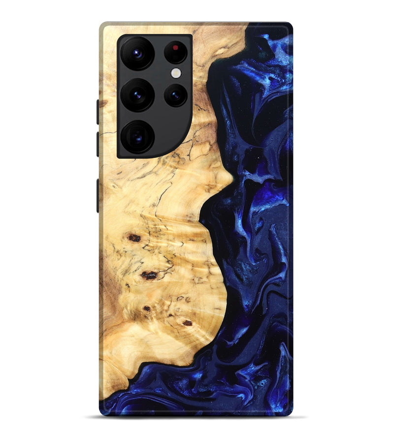 Galaxy S22 Ultra Wood Live Edge Phone Case - Ayana (Blue, 829858)