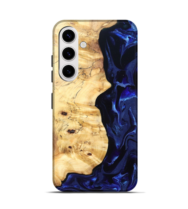 Galaxy S25 Wood Live Edge Phone Case - Ayana (Blue, 829858)