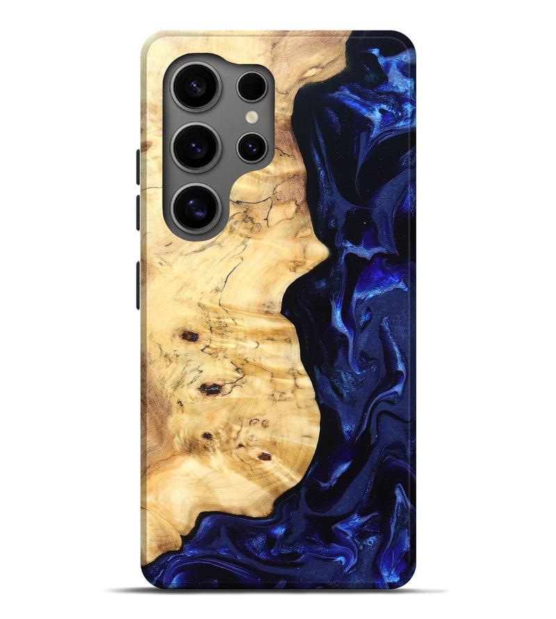 Galaxy S25 Ultra Wood Live Edge Phone Case - Ayana (Blue, 829858)
