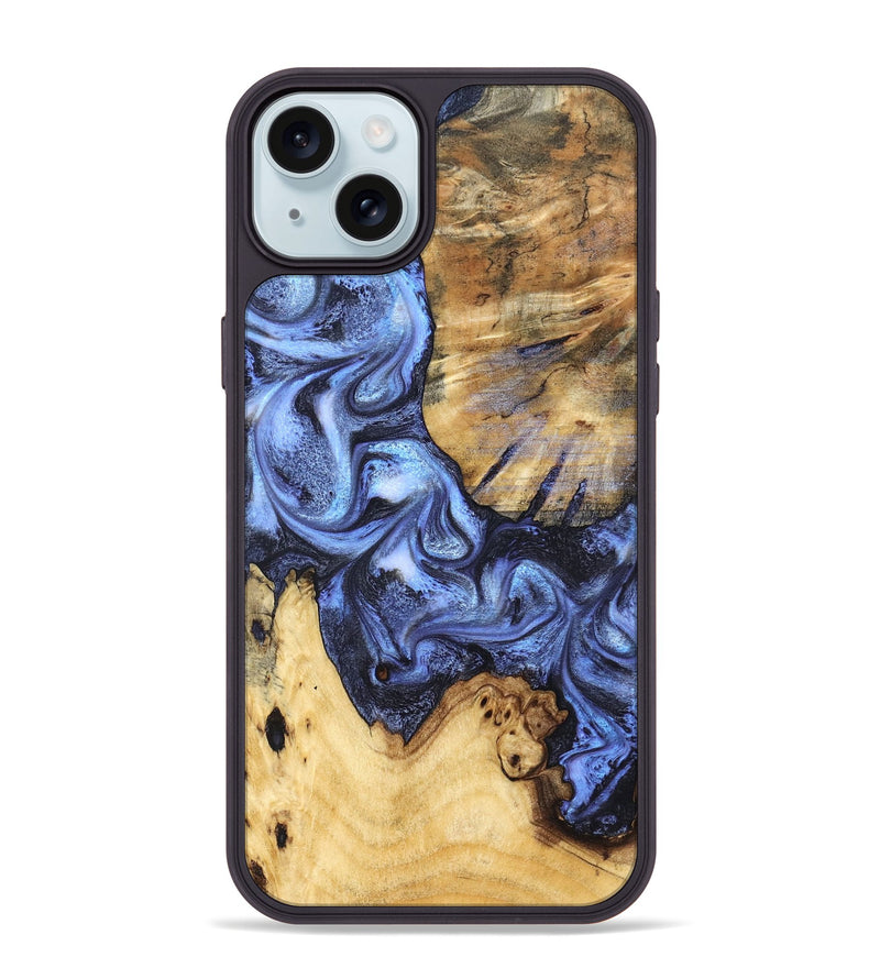 iPhone 15 Plus Wood Phone Case - Nala (Blue, 829953)