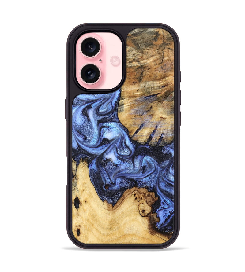 iPhone 16 Wood Phone Case - Nala (Blue, 829953)