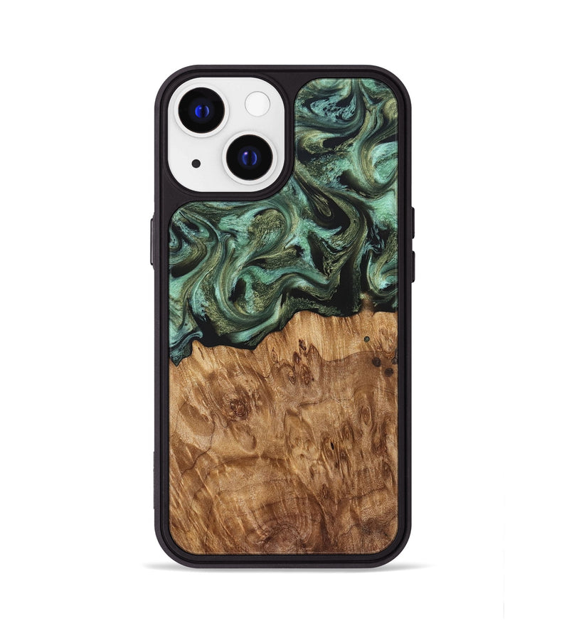 iPhone 13 Wood Phone Case - Jasmyn (Green, 829976)