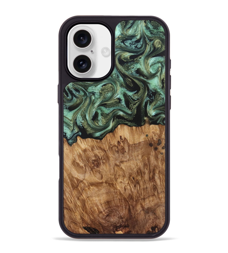 iPhone 16 Plus Wood Phone Case - Jasmyn (Green, 829976)