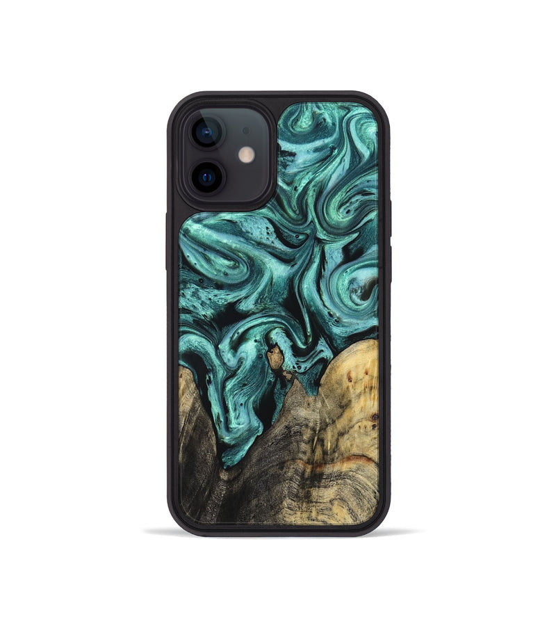 iPhone 12 mini Wood Phone Case - Omarion (Green, 829977)