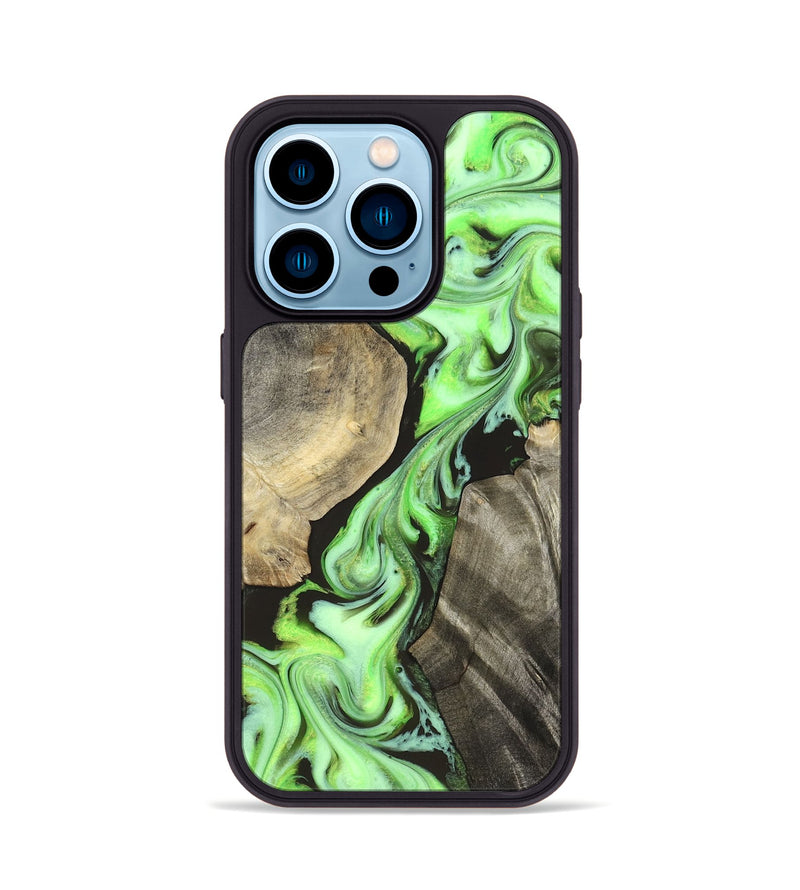 iPhone 14 Pro Wood Phone Case - Jasen (Neon, 829984)