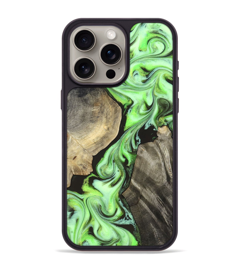 iPhone 15 Pro Max Wood Phone Case - Jasen (Neon, 829984)