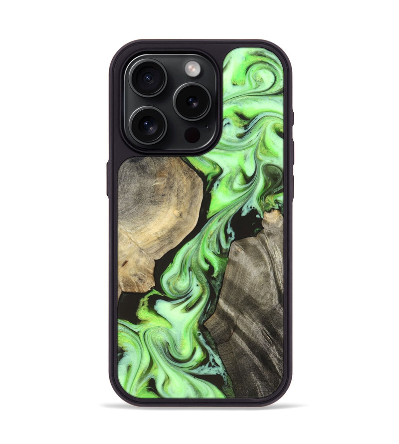 iPhone 15 Pro Wood Phone Case - Jasen (Neon, 829984)