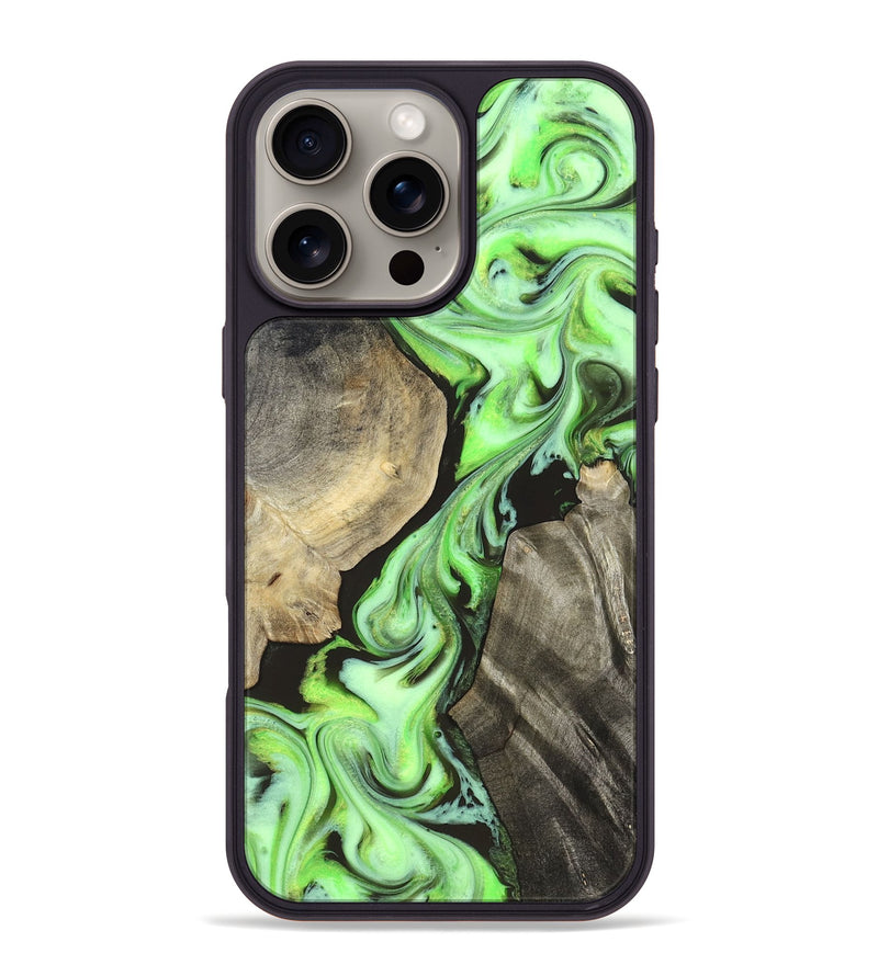 iPhone 16 Pro Max Wood Phone Case - Jasen (Neon, 829984)