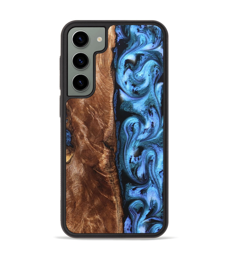 Galaxy S23 Plus Wood Phone Case - Lily (Blue, 829989)